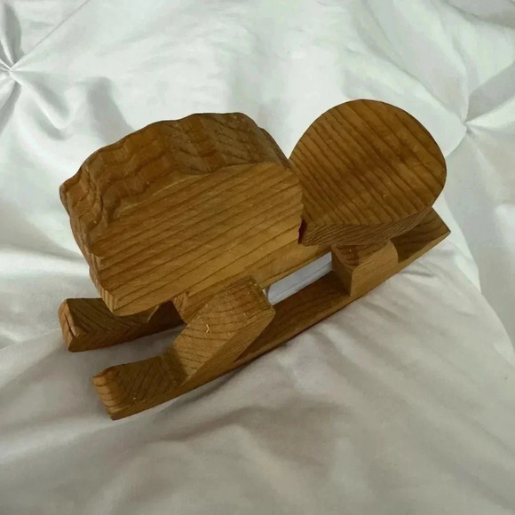 Vintage Handmade Wooden Rocking Horse Nursery Cottage Decor - Picture 9 of 11